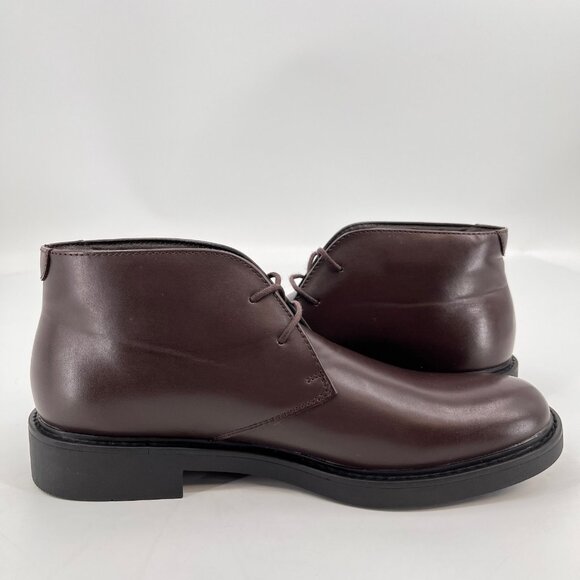 Alfani Zane Chukka Boots Size 9.5M Brown Faux Leather Memory Foam Comfort